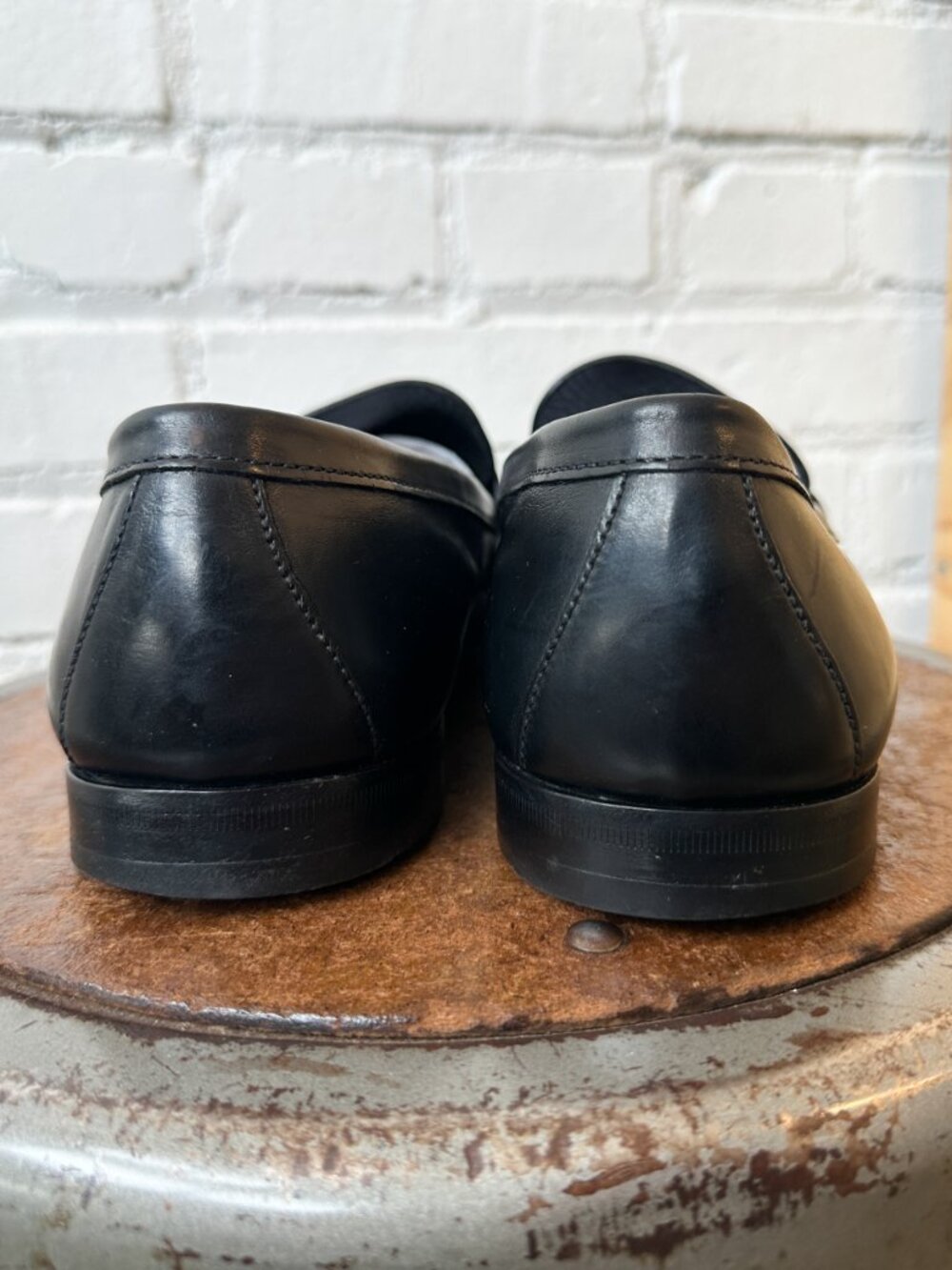 Gucci Men's Black Leather Double Monk Strap Dress Shoes Luxury Loafers - Picture 10 of 12